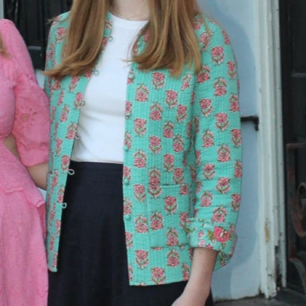 Floral Mint Green Jacket